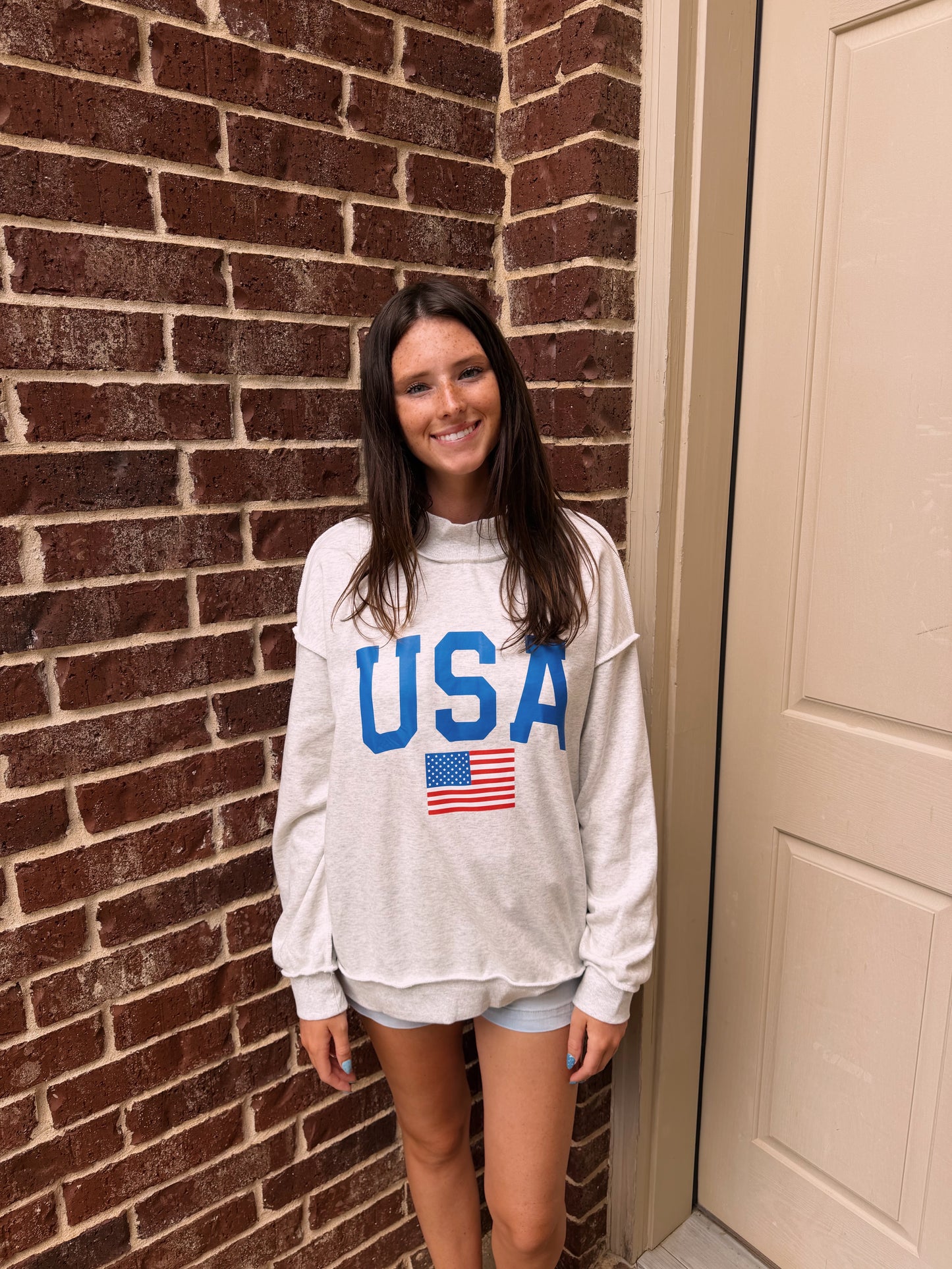 Reversible USA Mockneck