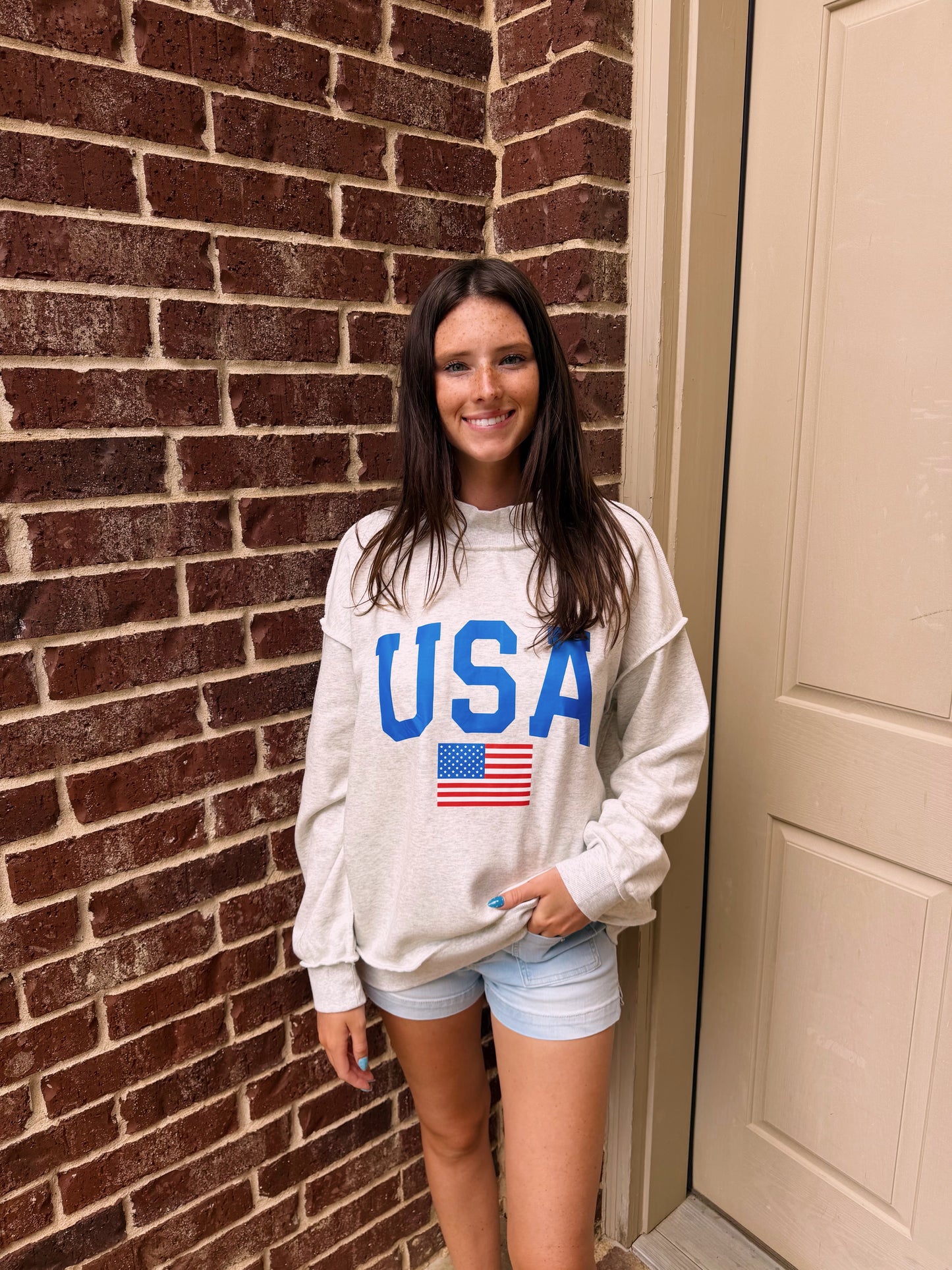 Reversible USA Mockneck