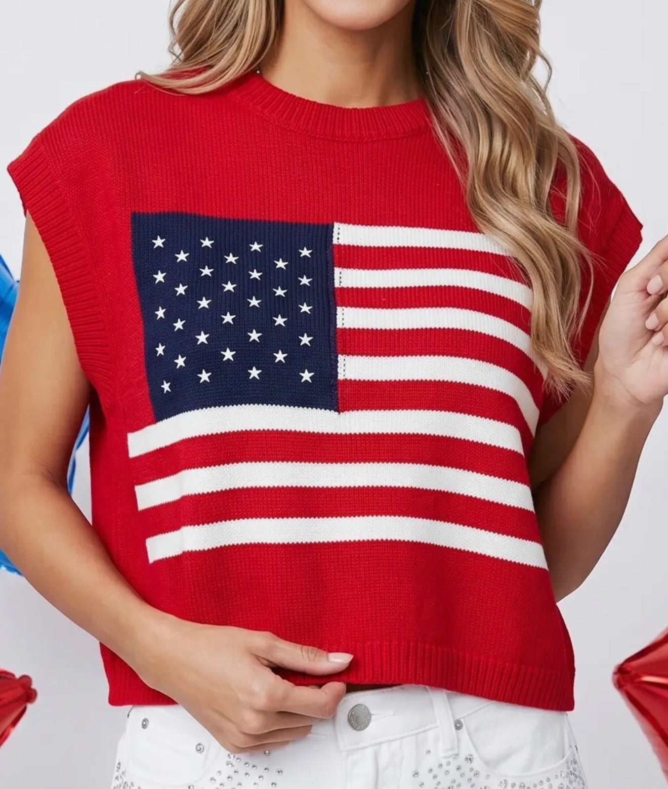Flag Fourth of July Sweater