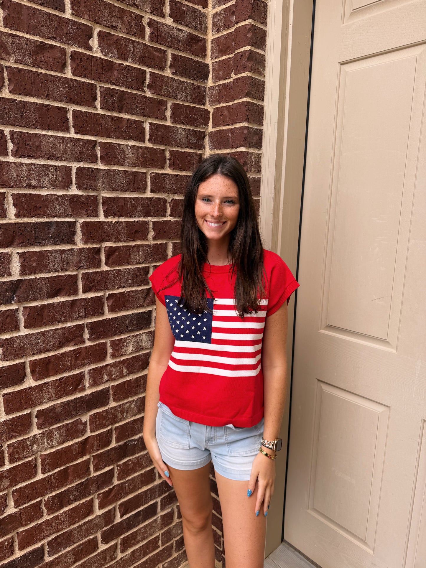Flag Fourth of July Sweater