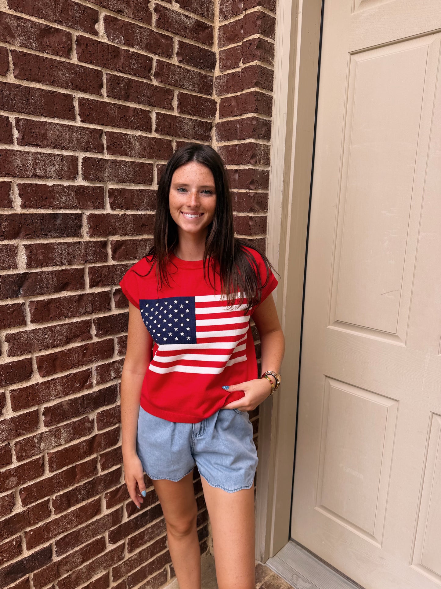 Flag Fourth of July Sweater