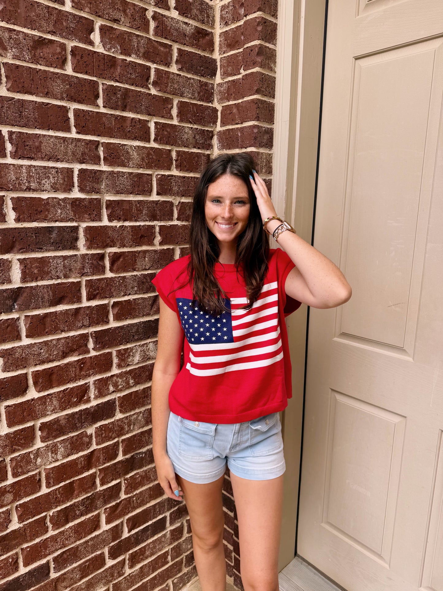 Flag Fourth of July Sweater