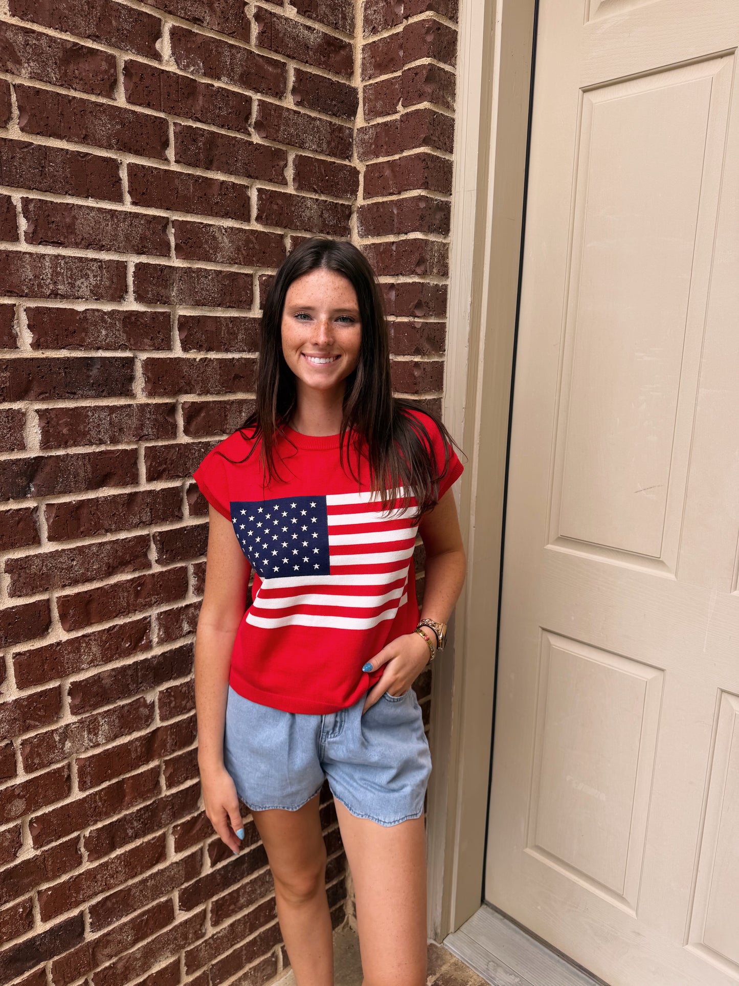Flag Fourth of July Sweater